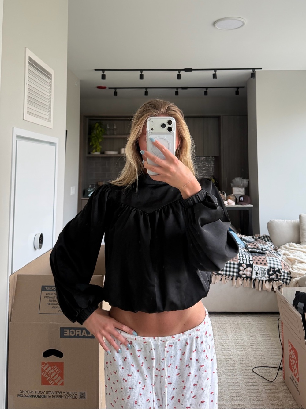 Nasty Gal Black Mock Neck Long Sleeve